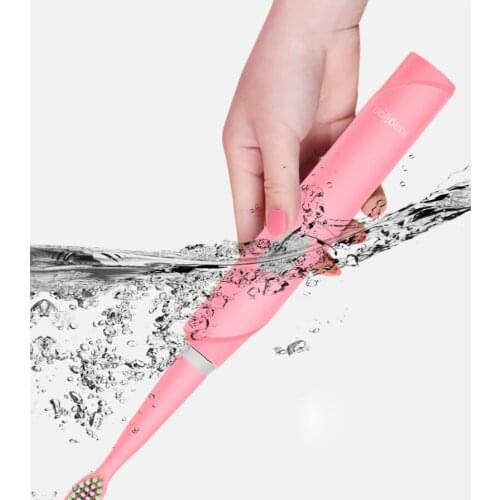 Couple sonic Adult Electric Toothbrush Non-Rechargeable Soft Hair Automatic Waterproof,1battery 4 Brushes Replacement Heads