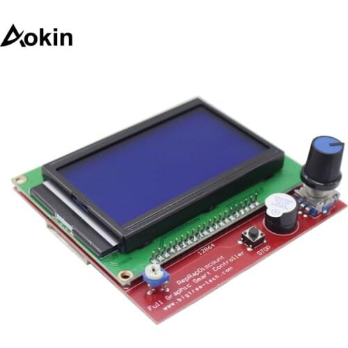 New 1 x LCD12864 Controller + 1 x Switch Board + 2 x 30cm Cable LCD Control Panel 3D Printer Controller Display