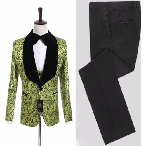 New Style Groomsmen Shawl Lapel Groom Tuxedos Side Vent Men Suits Wedding Best Man Blazer ( Jacket+Pants+Bow Tie+Vest ) C135