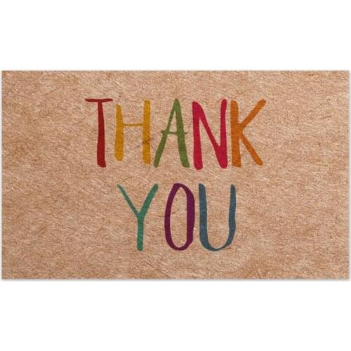 10-30pcs Colorful Thank You Cards Business Thank You Greeting Cards Gold Metallic Happy Birthday Cards