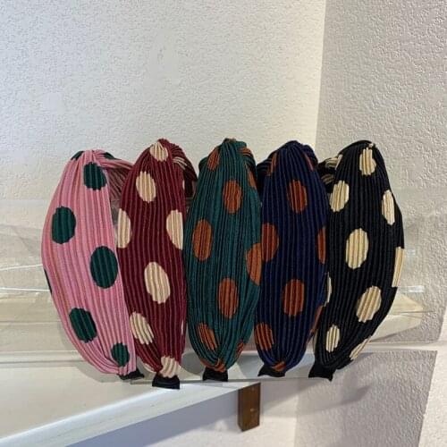 Women Bowknot Wide Hairband Cross Knotted Head band Pattern Hair Tie Striped Headband Head Hoop Lady Hair Accessories