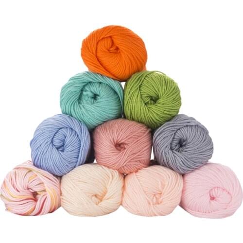 1ball 50g Milk Cotton Yarn Silk Protein Baby Wool DIY Knitting Hand Knitted Sweater Yarn Knit Blanket Crochet Yarn