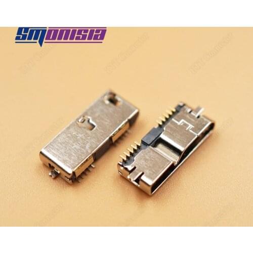 Smonisia 10pcs SMD Micro USB 3.0 Connectors Female Charging Port for Mobile Phone Notebooks Table Micro USB 3.0 Jack