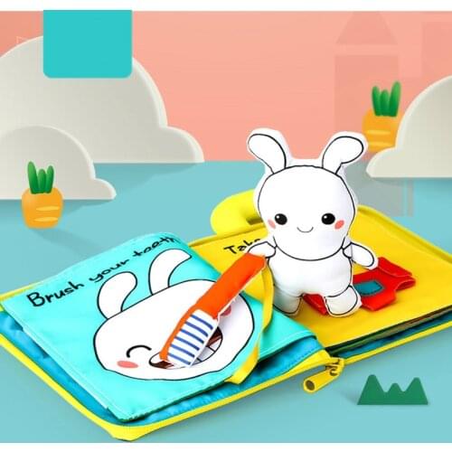 3D Soft Cloth Baby Books Animals&Vehicle Montessori Baby Toys For Toddlers Intelligence Development Educational Toy Cloth Books