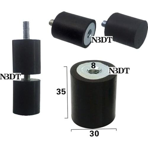 4Pcs/Lot Black Furniture Instrument Machine Barrel Plastic Rubber Feet M8 Thead Bolt Leveling Connecting Unit