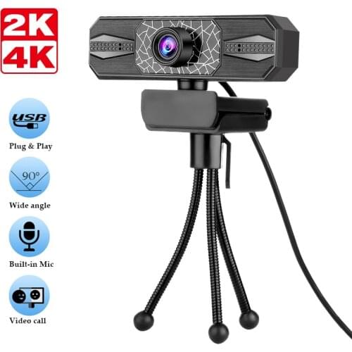 4K Is Suitable For Laptop Desktop Computer Live USB Web Camera Network HD Computer Camera 2K Driver-free Built-in Microphone