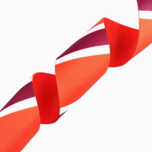50mm orange stripe Webbing Polyester nylon webbing Strap for camera Backpack key fob handbag Dog Collar garment Belt accessories