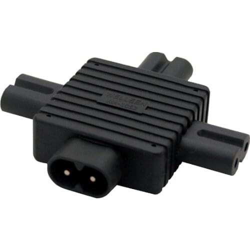 IEC 320 C8 to 3x C7 Power adapter IEC 320 C7 to C8 Split adapter for LCD LED Display device