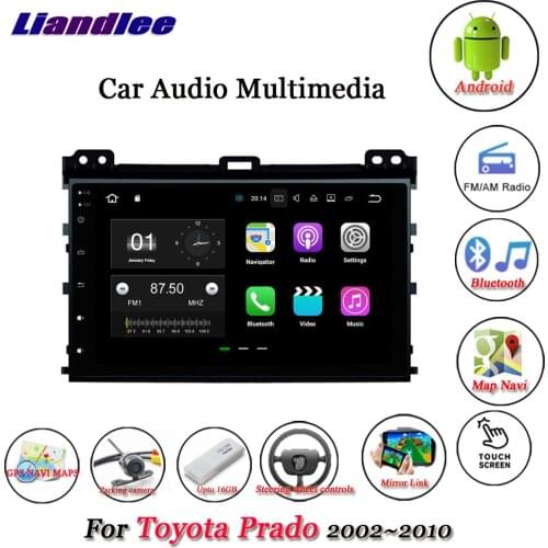 Car Android Multimedia System For Toyota Prado 2002-2010 Stereo Radio Video GPS Navigation System HD Screen