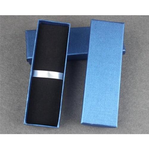 Black/Blue pencil case with cover white Universal pen packaging box creative pencil case [diy Logo>100]