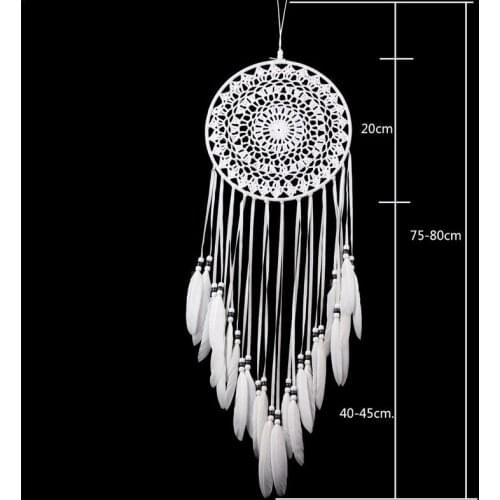Pure White Knife Dream Catcher Home Handmade Feathers Wall Hanging Ornaments Home Decoration