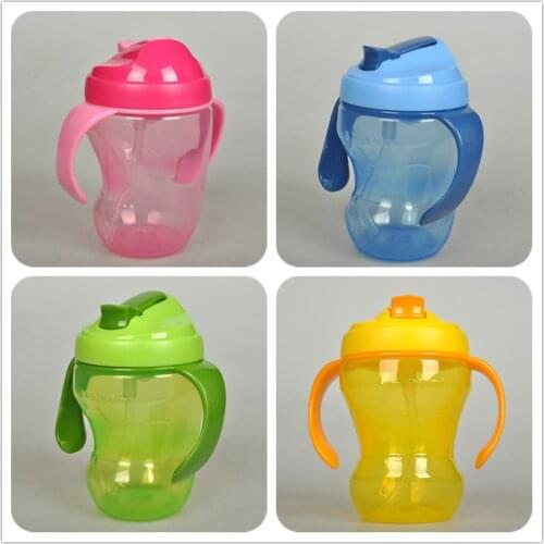 Baby Environmental Protection Feeding Bottle Straw Cup Drinking Bottle Sippy Cups With Handles New