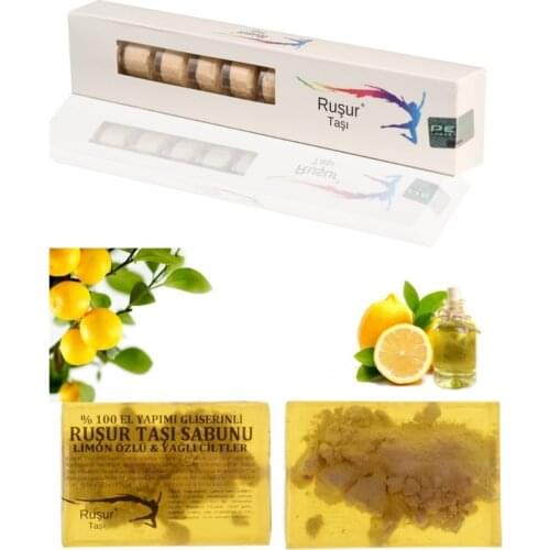 E7 1 Box Ruşur Stone And Ruşur Stone Soap Lemon extract 100 Handmade