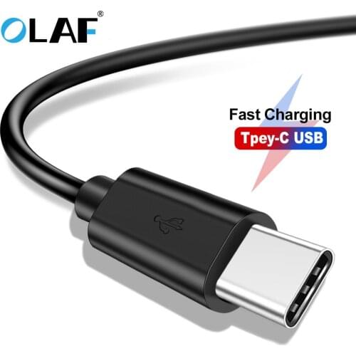 OLAF USB Type C Cable Fast Charging For Samsung Galaxy S9 S8 Plus Note 8 9 Mobile Phone Cable USB C Cord For Huawei Mate 20 Pro