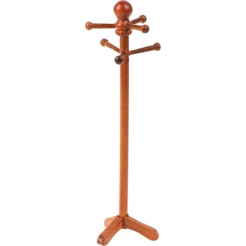 Doll House Decoration Clothes Shelf 1/12 Classical Dollhouse Miniature Furniture Toys for Baby Children