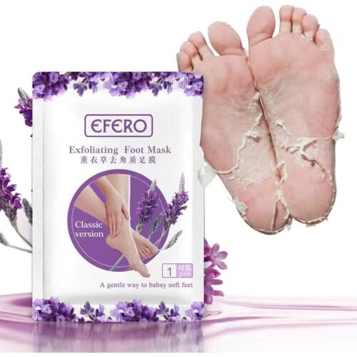 Lavender Exfoliating Foot Mask Pedicure Socks Exfoliation Scrub Removal Dead Skin Calluses Anti crack Heel Foot Patch Feet Care