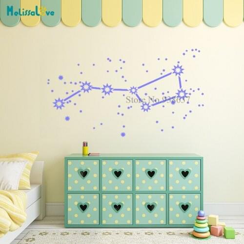 Constellations The Decal Big Dipper Living Room Vinyl Wall Home Decor Nursey Decoration Removable Vinyl Wall Stickers B913