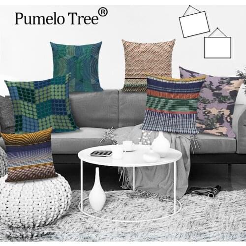 Geometric Stripes Pattern Pillowcases Cushion Covers Nordic Pillow Cover for Sofa Decor Home Linen Car Seat Coverart Nouveau