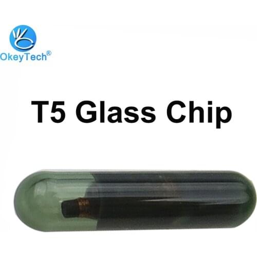 OkeyTech T5 Glass Chip Transponder Auto Car Remote Key for Programmer (ID20) Chip Locksmith Tool T5-20 Blank Chips ID T5 Tube