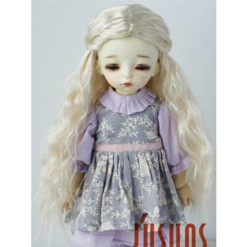JD119 1/12 1/8 1/6 BJD doll wigs Long princess curly wig size 4-5 inch 5-6inch 6-7inch Synthetic mohair wig doll accessories