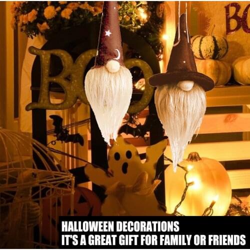 Halloween Hanging Light Up Gnome Plush Faceless Doll Lights Dwarf Ornament for Halloween Party Home Table Decor Holiday Gifts
