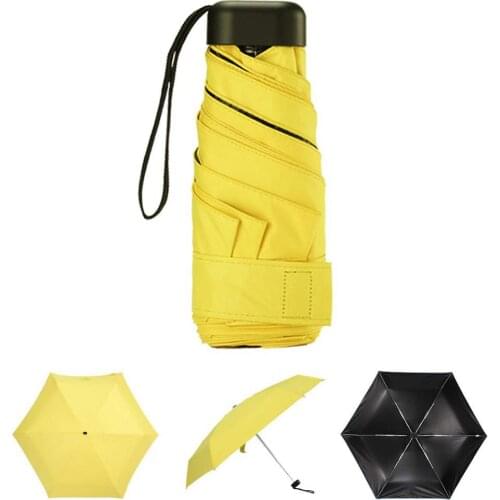 Portable Mini Pocket Parasol Telescopic Folding Anti-UV Light Rain Sun Umbrella Mini Umbrella Small Size Easily Store Parasol