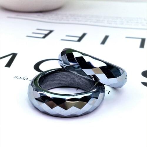 Natural Terahertz Energy Stone Slimming Ring Weight Loss Therapy Pain Relief Men Women Jewelry Fat Burner Beauty Products Tool