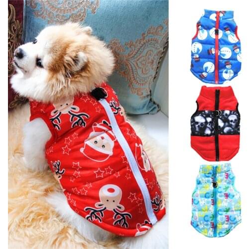 Warm Dog Clothes for Small Dogs Puppy Cat Winter Down Jacket for Chihuahua Yorkshire Christmas Decoration Pet Costume XS-XL