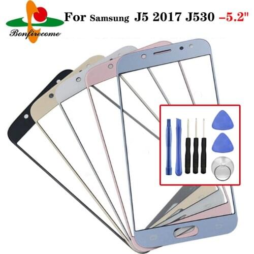 J530 For Samsung Galaxy J5 2017 J530 J5 Pro J530F J530Y J530DS LCD display Front outer Touch Panel screen glass Replacement