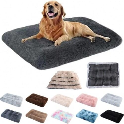 Winter Big Dog Bed Mat Warm Kennel Cat Sofa Cushion For Puppy Pad Long Plush Super Soft Small Large Dogs House Washable Pet Nest