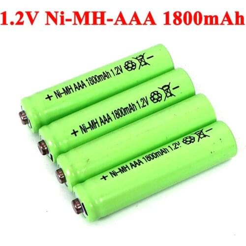 1.2v NI-Mh AAA Batteries 1800mAh Rechargeable ni mh Battery 1.2V aaa For Electric remote Control car Toy RC ues