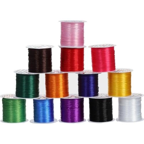 10m 60m/roll Mixed Colors Elastic Rope String Line Cord Crystal Beading for Bracelets Stretch Thread Necklace DIY Jewelry Making