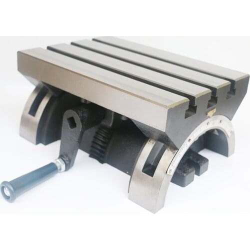 12-inch adjustable angle table, tiltable milling machine table, Tilting Range: 0-40degree, T Slot Width: 3/5inch