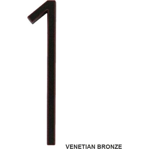 127mm Floating Modern House Number Satin Brass Door Home Address Numbers for House Digital Outdoor Sign Plates 5 Inch. #1