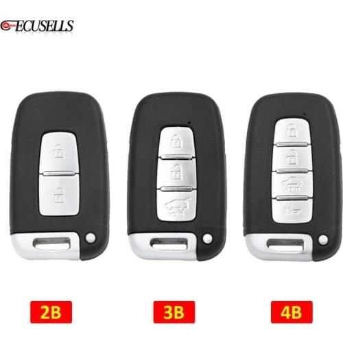 2/3/4 Button Remote Car Key Case Shell for Hyundai Genesis Coupe Sonata Equus Veloster Elantra Tucson IX35 with Insert Small Key