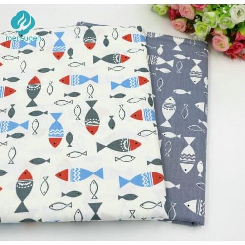 2016 New 50cm*160cm Fish Cotton Fabric for Patchwork Quilts Pillows Cushions Patchwork Telas Sewing Tissue Baby Bedding Textile