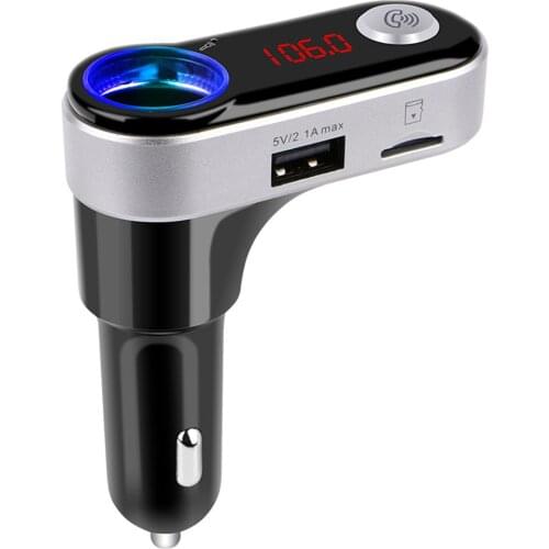 5V/2.1A Multifunction 4-in-1 CAR BC FM Transmitter With USB Flash Drives /TF Music Player USB Car Charger