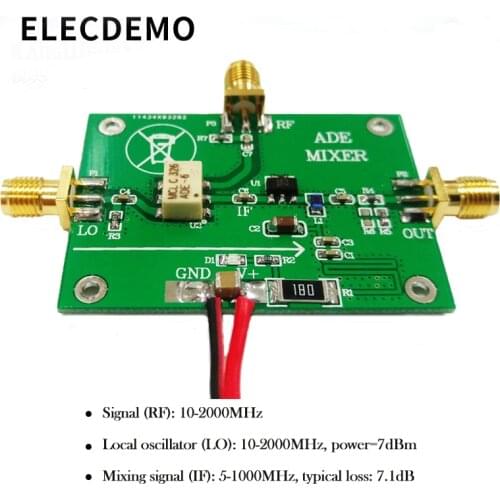 ADE-11 High Module Frequency Mixer Passive Mixer Module with Post Stage Compensation Amplifier function demo board