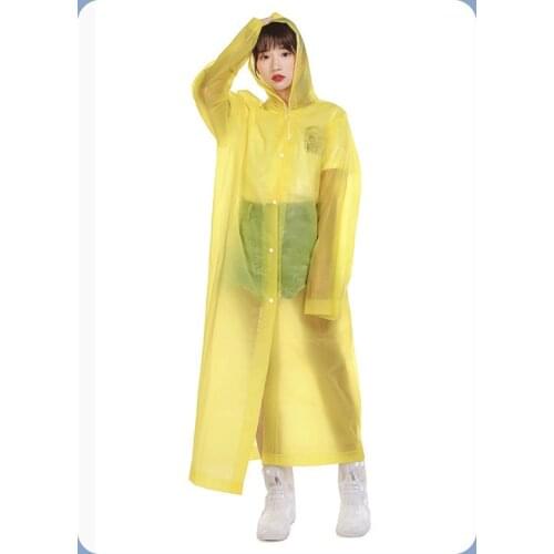 EVA Raincoat For Girls Women Lengthened Simple Portable Single Person Walking Disposable Raincoat For Men Poncho Waterproof