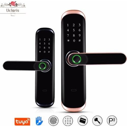 New B1 Bedroom Room Tuya Smart Home Door Lock Fingerprint Locks Apartment Cerradura Inteligente APP Remotely Fechadura Digital