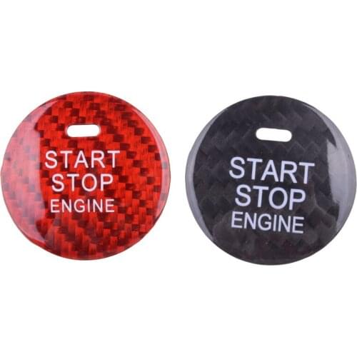 Engine Start Stop Switch Push Button Cover Trim Sticker Car Carbon Fiber Fit for Mazda CX-3 CX-4 CX-5 CX-8 MX-5 Axela