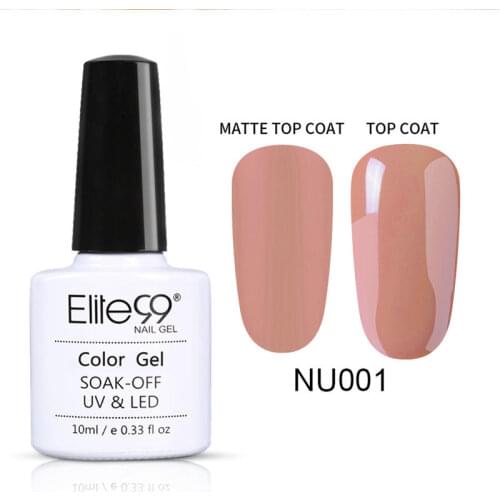 Elite99 10ml Nude Color UV Gel Nail Polish Need Matte Top Coat Nail Art Varnish Hybrid Soak Off Gel Lacquer Manicure Gel Polish