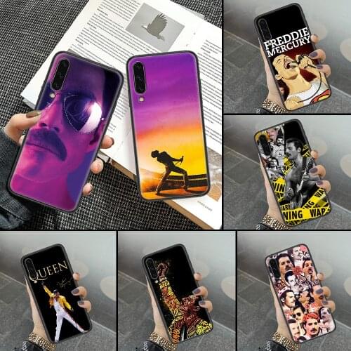 Freddie Mercury Queen band Phone case For Samsung Galaxy A 3 5 7 8 10 20 21 30 40 50 51 70 71 E S 2016 2018 4G black art