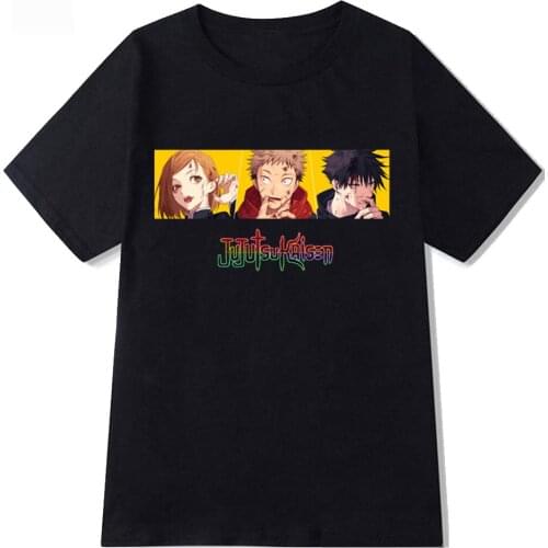 Anime Clothes T-shirt Men Women Cool T Shirt Jujutsu Kaisen Friend Graphic Tshirt Hip Hop Top Tees Male