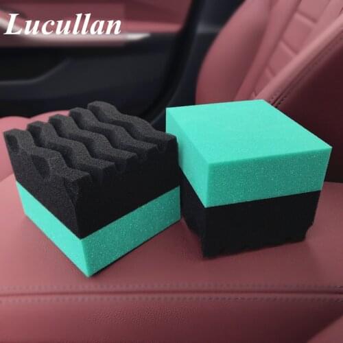 Lucullan High Density Waxing Sponge Wondering Wave Durafoam Contoured Large Tire Dressing Applicator Pad