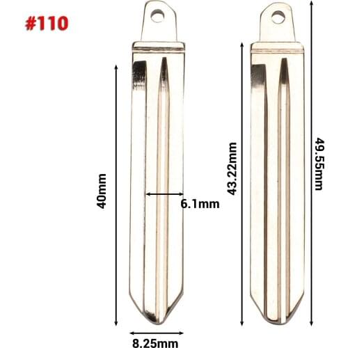 Kutery #110 10pcs Replacement Remote Car Key Keyless Emergency Insert Uncut Blade Blank For KIA Carens Cerato Forte K2 K3 K5