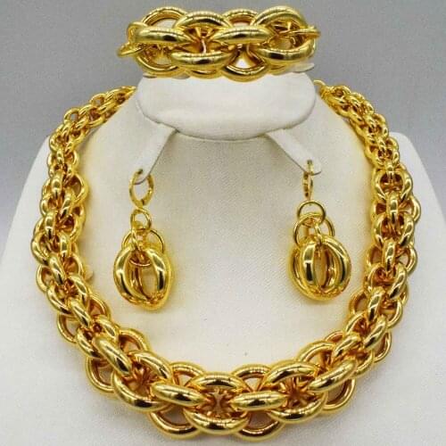 Free shipping African gold jewelry set wedding birthday gift woman necklace African costume jewelry travel set