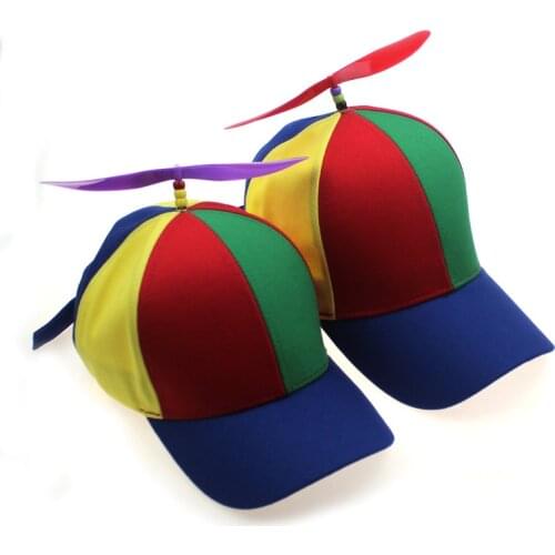 Creative Summer Funny Men Snapback Cap for Parent Child Multicolor Propeller Baseball Cap Boys Girls Snapback Dad Hat Detachable