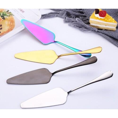 Cake Server Stainless Steel Pie Cake Server Multi-Color Pie Server Spatula Set for Birthday Party Cake and Wedding FPing
