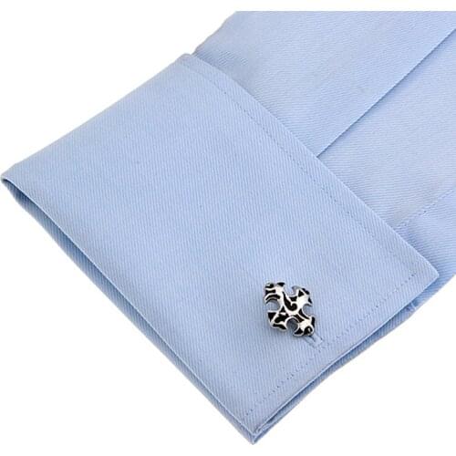 Mans Jewelry boy gift French cuff shirt Button Metal cufflinks Plant Cufflink silver 5pairs per lot